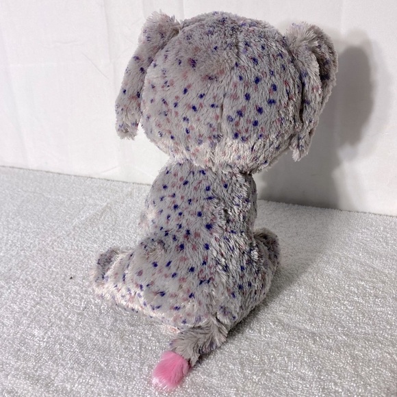 Ty Beanie Boos Specks Grey Pink Elephant Plush Toy - Picture 6 of 15